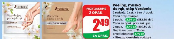 Peeling, maska do rąk, stóp Verdenic