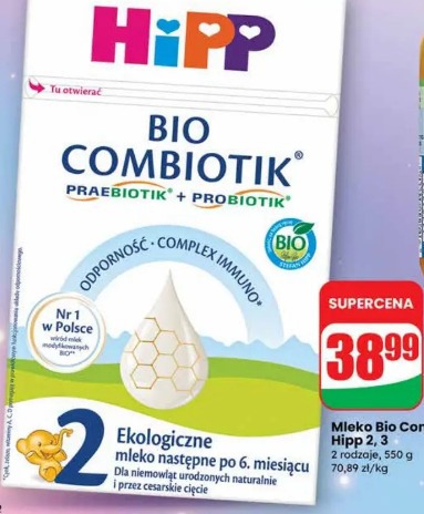 Mleko Bio Combiotik Hipp 2, 3