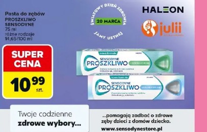 Pasta do zębów PROSZKLIWO SENSODYNE