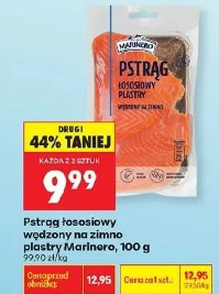 Pstrąg łososiowy wędzony na zimno plastry Marinero