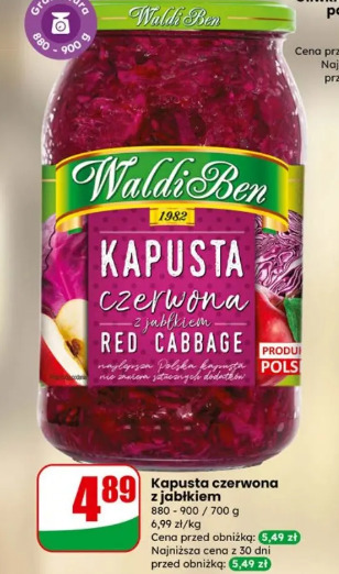 Kapusta czerwona z jabłkiem Waldi Ben