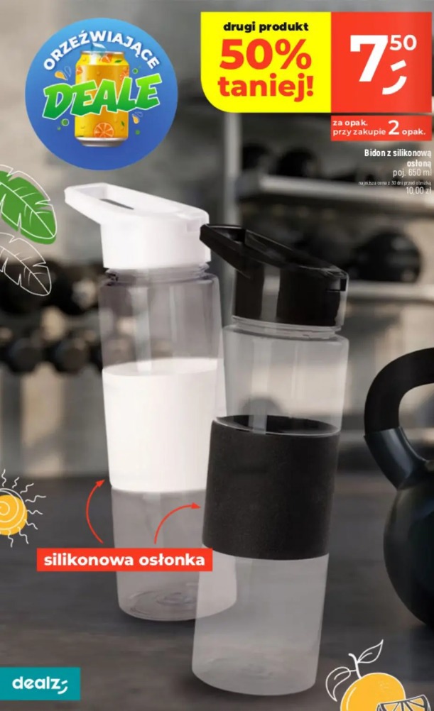 Bidon z silikonową osłoną