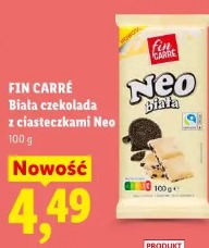 Fin Carré biała czekolada z ciasteczkami Neo
