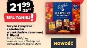 Baryłki klasyczne z alkoholem w czekoladzie deserowej E. Wedel