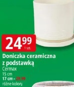 Doniczka ceramiczna z podstawką Cermax