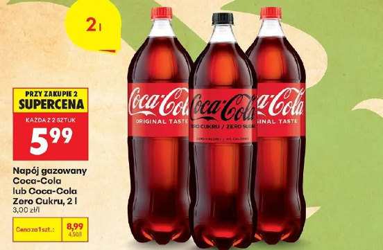 Coca-Cola napój gazowany lub Coca-Cola Zero Cukru