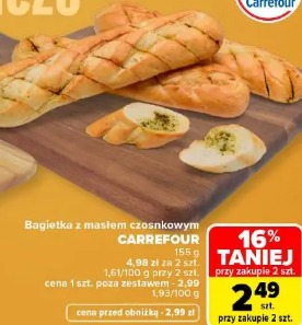 Bagietka z masłem czosnkowym CARREFOUR