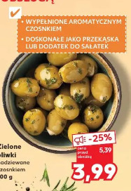 Zielone oliwki nadziewane czosnkiem