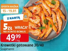 Krewetki gotowane 30/40 Scapmaree