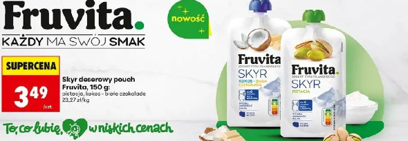 Skyr deserowy pouch Fruvita