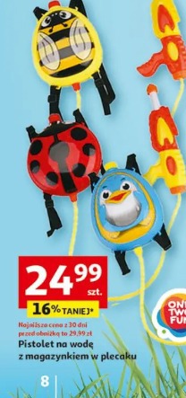 Pistolet na wodę z magazynkiem w plecaku