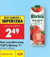 Sok pomidorowy 100% Riviva, 1 l