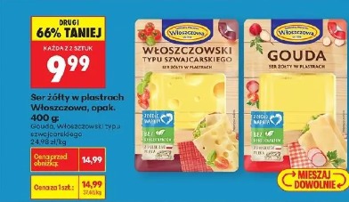Ser żółty w plastrach Włoszczowa, Gouda