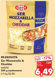 Mlekovita Ser Mozzarella & Cheddar wiórki