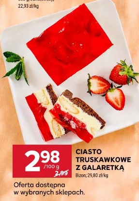 Ciasto truskawkowe z galaretką Bizon