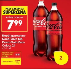 Napój gazowany Coca-Cola lub Coca-Cola Zero Cukru