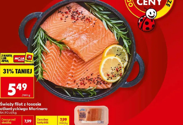 Świeży filet z łososia atlantyckiego Marinero