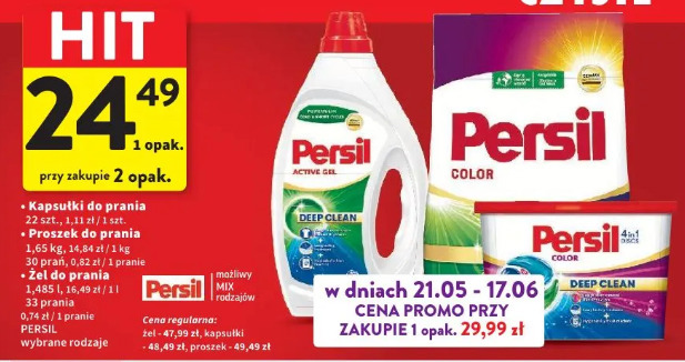 Persil kapsułki do prania, proszek do prania, żel do prania wybrane rodzaje