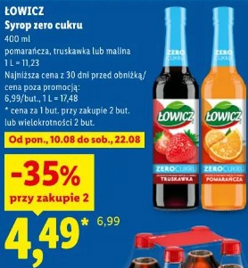 Łowicz syrop zero cukru