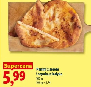 Panini z serem i szynką z indyka