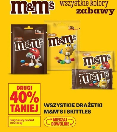 Wszystkie drażetki M&M's i Skittles