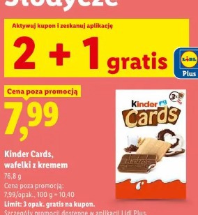 Kinder Cards, wafelki z kremem