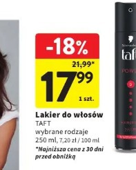 Taft lakier do włosów
