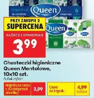 Chusteczki higieniczne Queen Mentolowe, 10x10 szt.