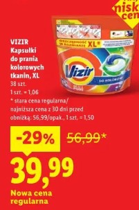 Vizir Kapsułki do prania kolorowych tkanin XL