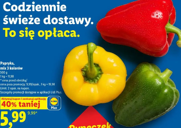 Papryka, mix 3 kolorów