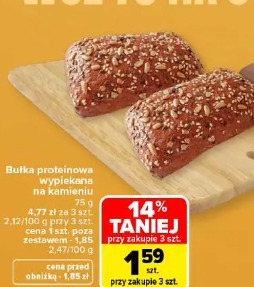 Bułka proteinowa wypiekana na kamieniu