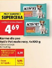 Karma dla psa Activ Pet małe rasy, 4x100 g