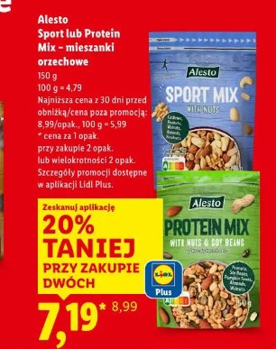 Alesto Sport lub Protein Mix – mieszanki orzechowe