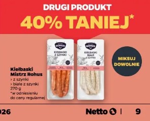 Kiełbaski Mistrz Rohus 2 szynki 2 drobiowe