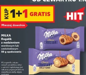 Milka Rogalik z nadzieniem waniliowym lub czekoladowym