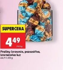 Praliny brownie, pszczółka, kremówka luz