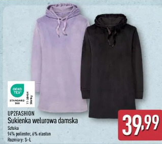 Up2fashion Sukienka welurowa damska