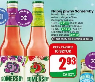 Napój piwny Somersby Strawberry & Kiwi