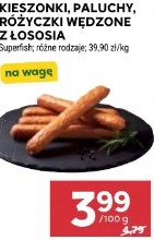 Kieszonki, paluchy, różyczki wędzone z łososia