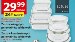 Zestaw okrągłych pojemników szklanych 3 szt.