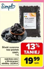 Śliwki suszone bez pestek SIMPL