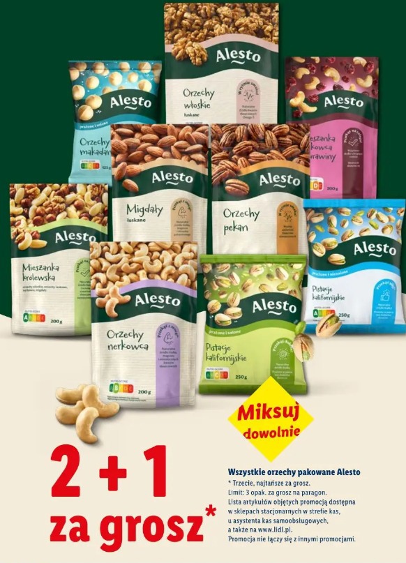 Wszystkie orzechy pakowane Alesto
