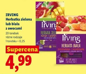 Irving Herbatka zielona lub biała z owocami