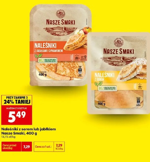 Naleśniki z serem lub jabłkiem Nasze Smaki