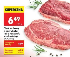 Stek wołowy z antrykotu lub z rostbefu Kraina Mięs