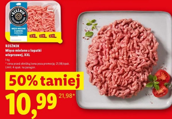 Rzeźnik Mięso mielone z łopatki wieprzowej, XXL