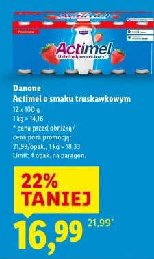 Danone Actimel o smaku truskawkowym
