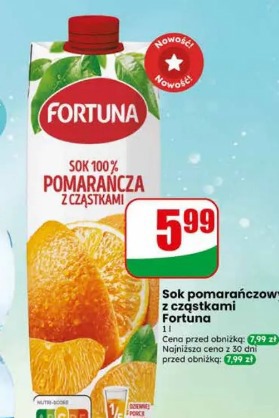 Sok pomarańczowy z cząstkami Fortuna