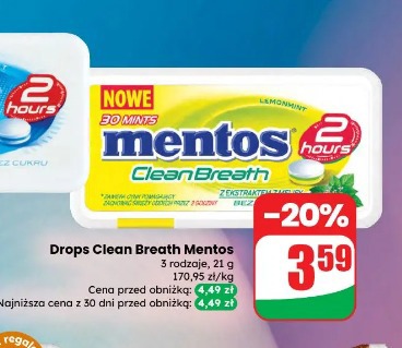 Drops Clean Breath Mentos