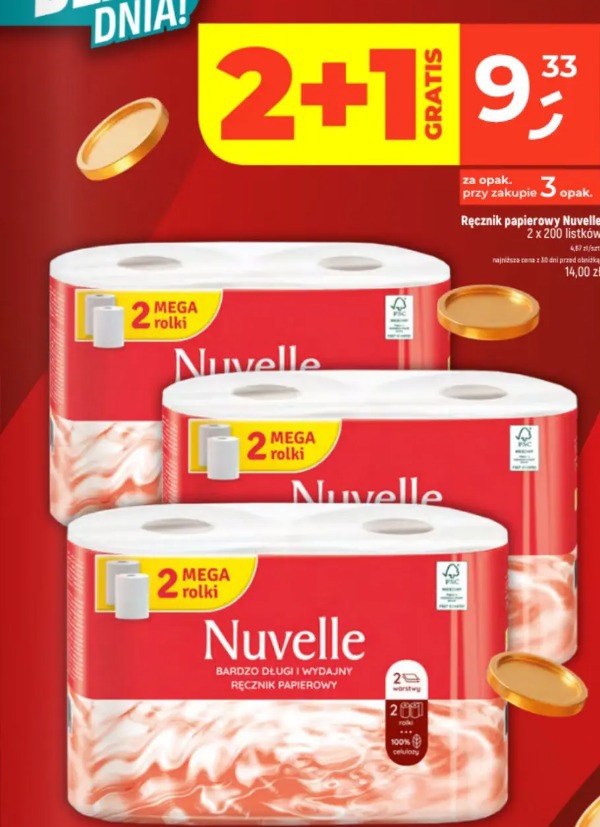 Ręcznik papierowy Nuvelle 2 x 200 listków